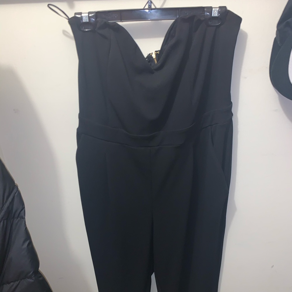 Express strapless black jumpsuit